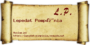 Lepedat Pompónia névjegykártya